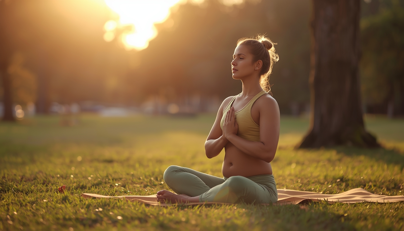Person practicing daily wellness routine in morning light